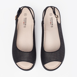 Goodin Sandale negre confortabile deschise negru 2