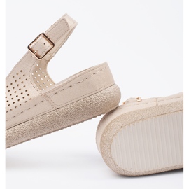 Goodin Sandale ușoare de alune confortabile de aur 2