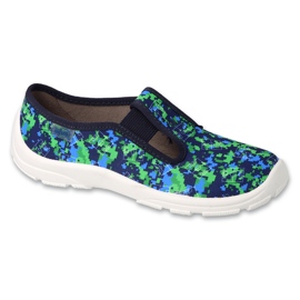 Papuci copii Befado 975Y176 modele bleumarin si verde multicolor 1