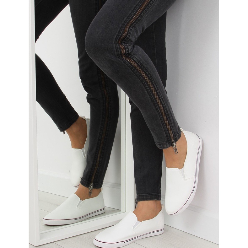 Tenisi slip-on alb xl08p alb 2