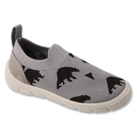 Befado Baby Slippers Grey 102x005 Black Appl gri 1
