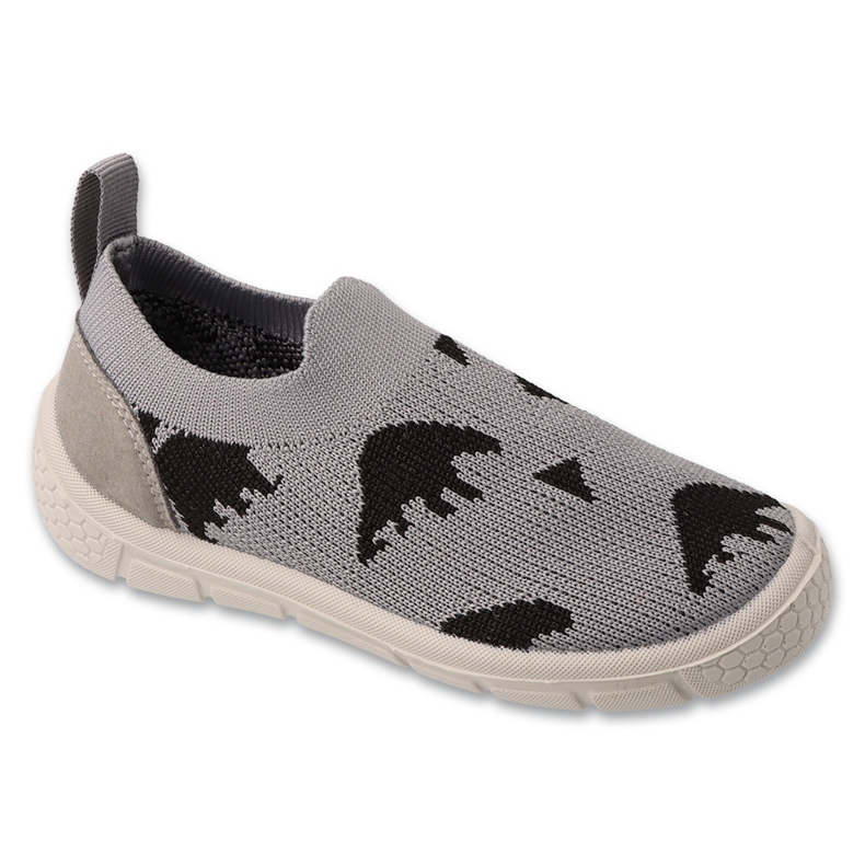Befado Baby Slippers Grey 102x005 Black Appl gri 1