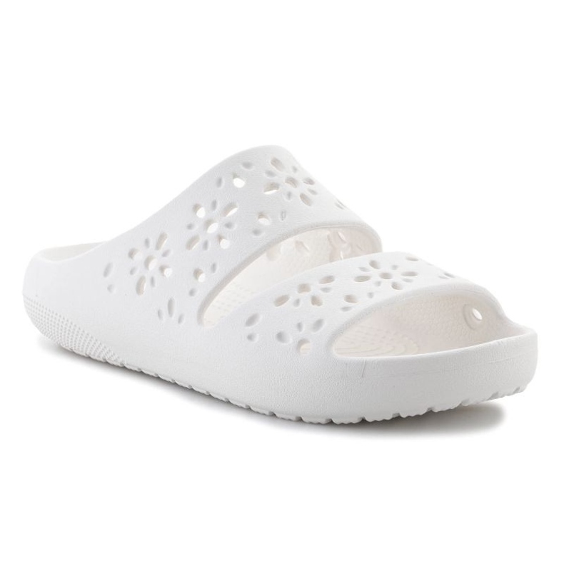CROCS Classic Floral Detatout Sandal 210966-0WV Flip Flops alb 1 CROCS Classic Floral Detatout Sandal 210966-0WV Flip Flops alb 1