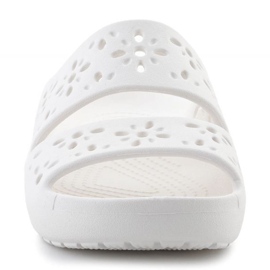 CROCS Classic Floral Detatout Sandal 210966-0WV Flip Flops alb 2 CROCS Classic Floral Detatout Sandal 210966-0WV Flip Flops alb 2