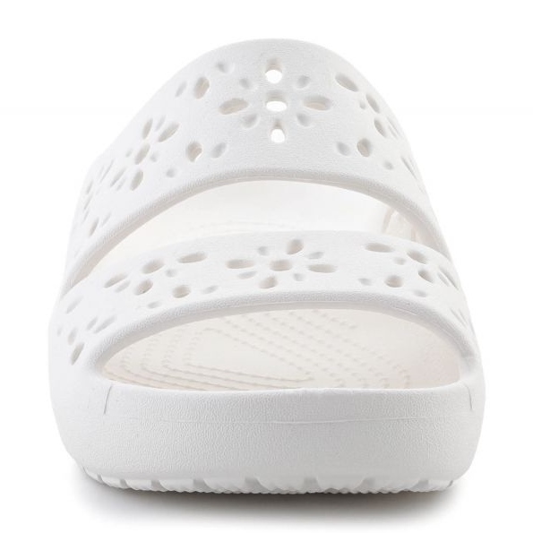CROCS Classic Floral Detatout Sandal 210966-0WV Flip Flops alb 2 CROCS Classic Floral Detatout Sandal 210966-0WV Flip Flops alb 2