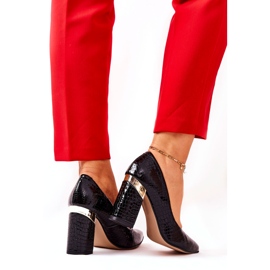 Lewski Shoes Pompe din piele Lewski 3117 Negru 4