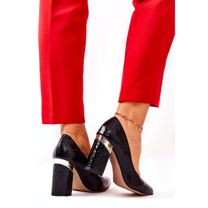 Lewski Shoes Pompe din piele Lewski 3117 Negru 4