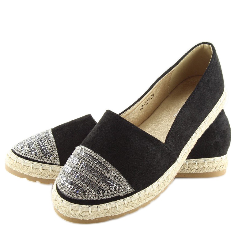 Espadrile negre dama H8-102 negre negru 1