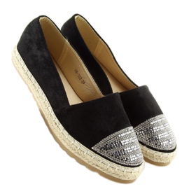 Espadrile negre dama H8-102 negre negru 2