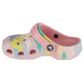 CROCS Baya tipărit sezonier 209728-606 Flip-Flops roz 1
