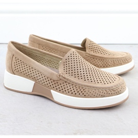 Pantofi pentru femei pentru femei pe platforma Sergio Leone 094H Beige bej 2