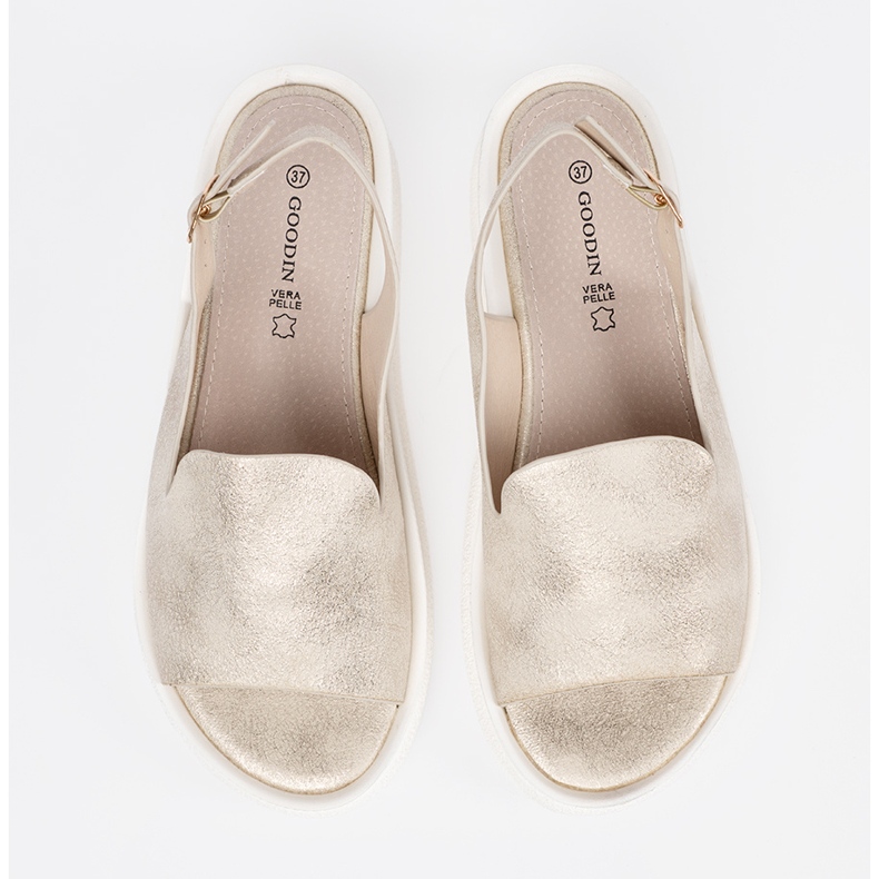 Goodin Sandale de aur confortabile pentru femei 1