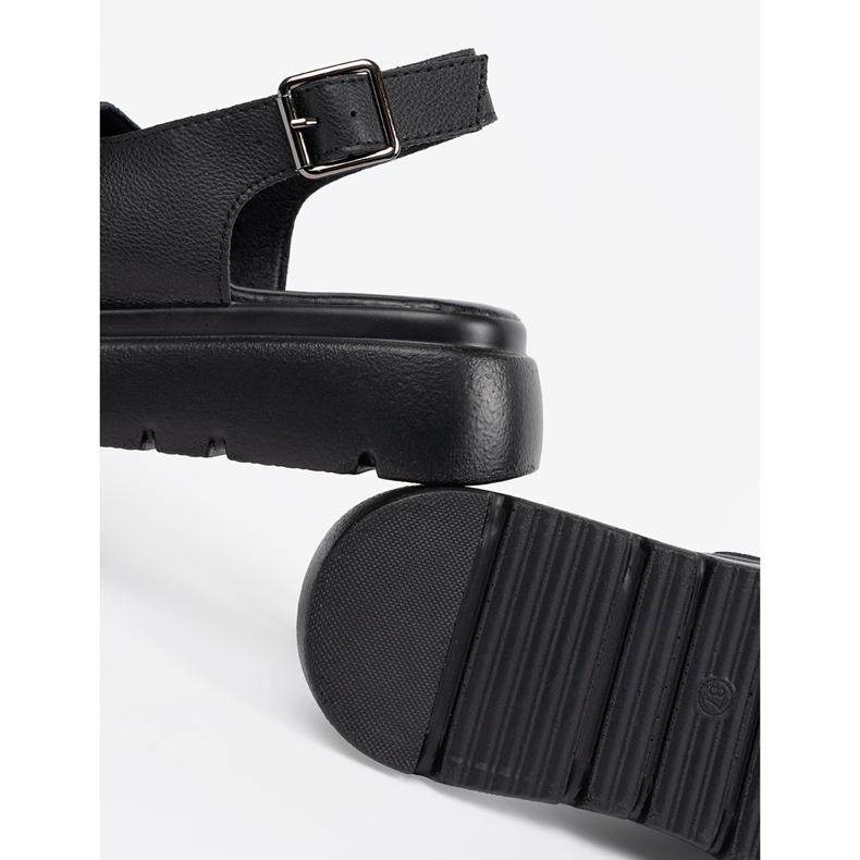 Goodin Sandale clasice negre pe platformă negru 1