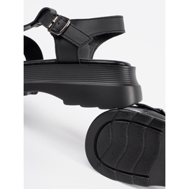 Goodin Sandale negre pe o talpă groasă negru 1 Goodin Sandale negre pe o talpă groasă negru 1