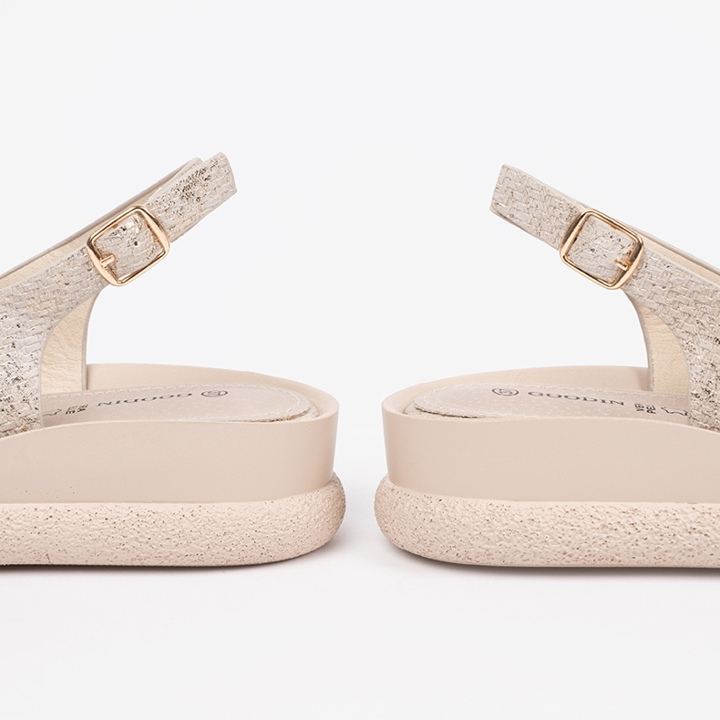 Goodin Sandale bune pentru femei confortabile pentru femei confortabile bej 1