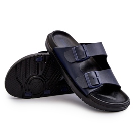 Flip-flops pentru bărbați ușoare cu catarame Big Star NN174593 bleumarin albastru 4