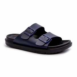 Flip-flops pentru bărbați ușoare cu catarame Big Star NN174593 bleumarin albastru 3