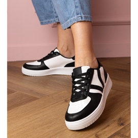 Adidași negri adidași decorați cu sclipici negru 2 Adidași negri adidași decorați cu sclipici negru 2