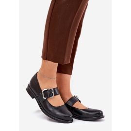 Pantofi din piele pentru femei cu Laura Messi 2980 Clemă neagră negru 1 Pantofi din piele pentru femei cu Laura Messi 2980 Clemă neagră negru 1