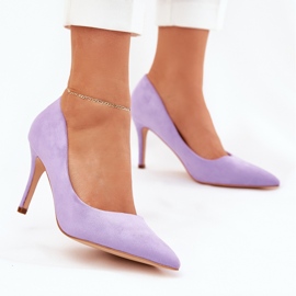 Pini de piele de piele de căprioară violet 2 Pini de piele de piele de căprioară violet 2