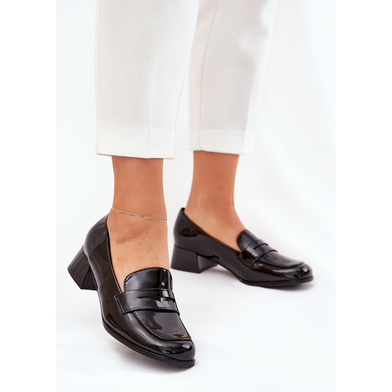 Pompe negre cu degete joase negru 1