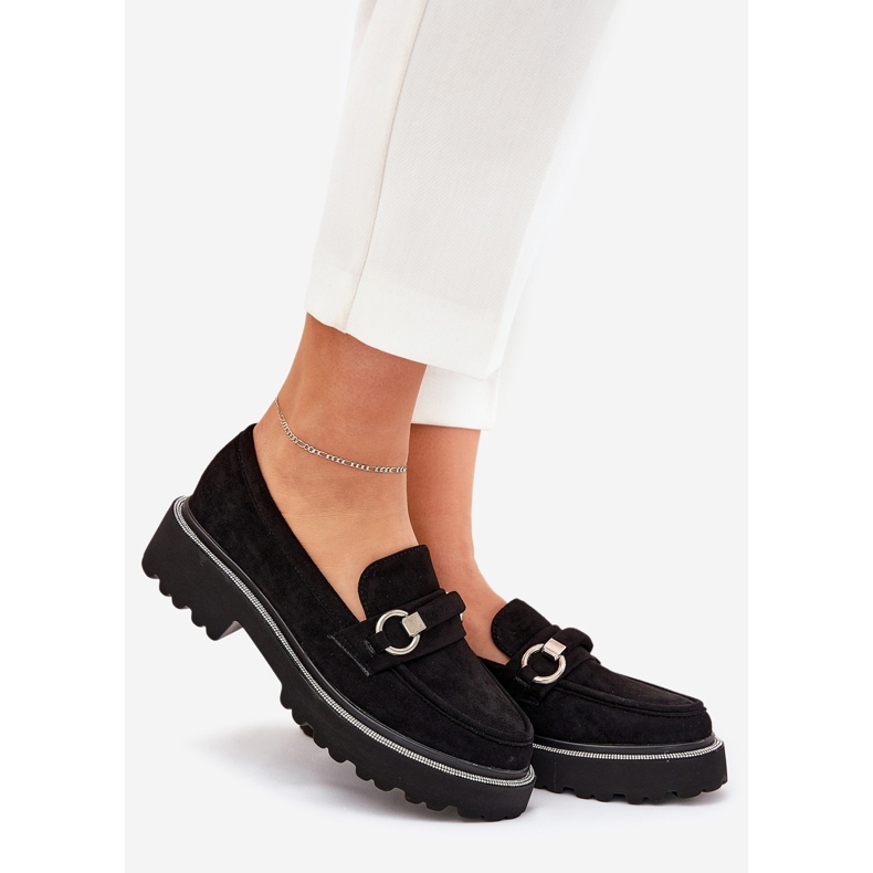 Plăcile pentru femei decorate cu zirconi negri negru 1