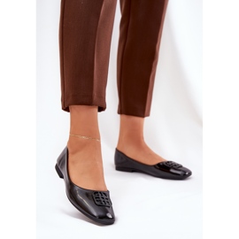 Ballerine pentru femei elegante pictate cu un Vinceza decorativ 17377 Detaliu negru 2 Ballerine pentru femei elegante pictate cu un Vinceza decorativ 17377 Detaliu negru 2