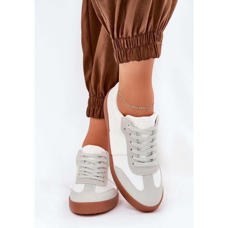 Adidași pentru femei Big Star RR274371 alb-cenușiu 2