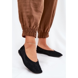 Balerina pentru femei din piele de căprioară Big Star RR274080 Negru 2 Balerina pentru femei din piele de căprioară Big Star RR274080 Negru 2