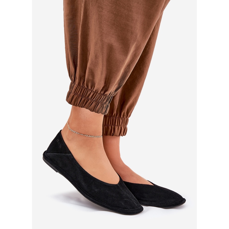 Balerina pentru femei din piele de căprioară Big Star RR274080 Negru 1 Balerina pentru femei din piele de căprioară Big Star RR274080 Negru 1