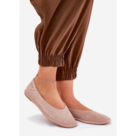 Balerina pentru femei din piele de căprioară Big Star RR274081 Pink roz 1 Balerina pentru femei din piele de căprioară Big Star RR274081 Pink roz 1