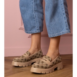 Plăcile maro femei cu broderie 1