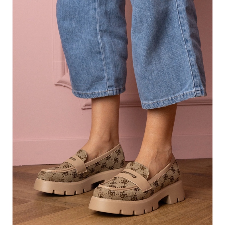 Plăcile maro femei cu broderie 1