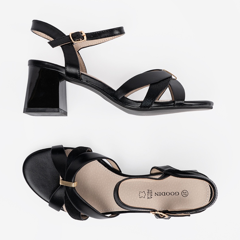 Goodin Sandale pe stâlp negru 1