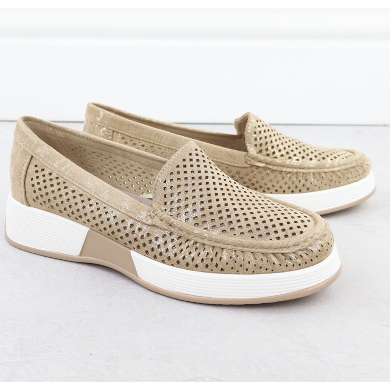 Pantofi pentru femei pentru femei pe platforma de aur Sergio Leone 094H 2