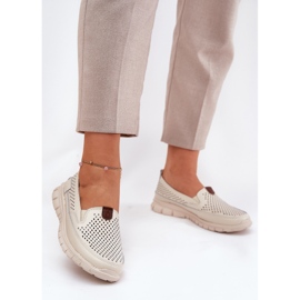 Openwork Vinceza 95336 Balerine naturale bej 2