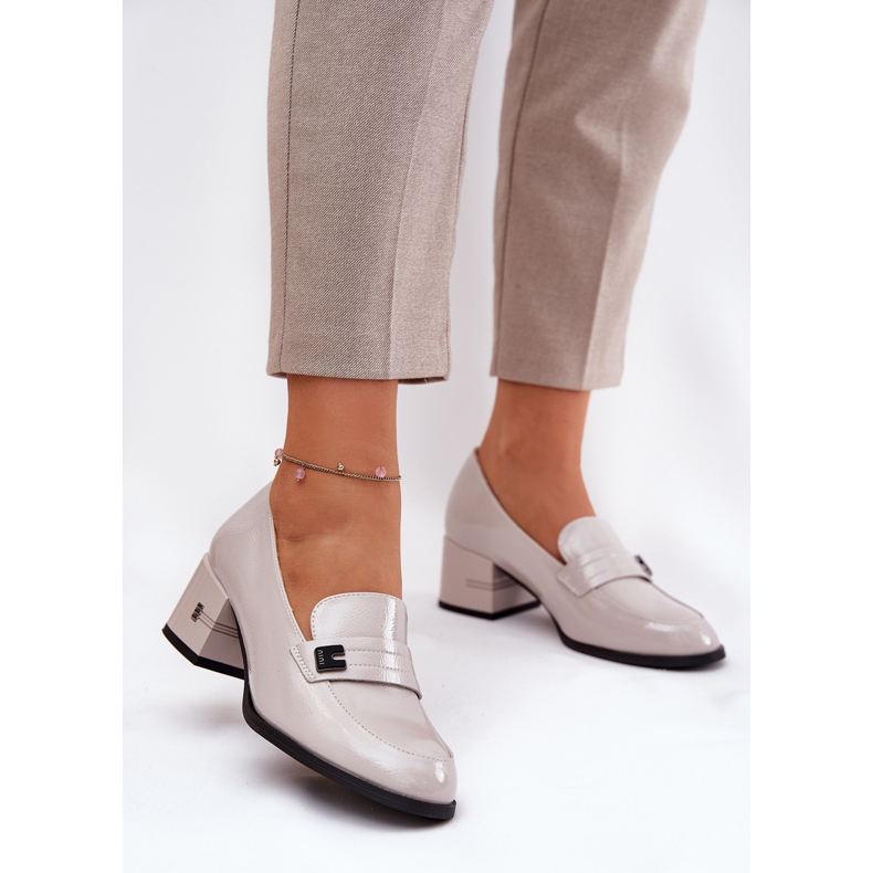 Încălțăminte din piele pictată cu tocuri înalte Vinceza 18105 gri 2 Încălțăminte din piele pictată cu tocuri înalte Vinceza 18105 gri 2