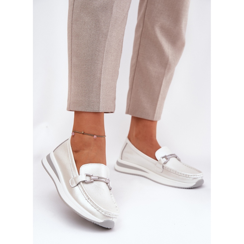 S.Barski Plăceri din piele pentru femei S. Barski GR51-598 Pearl argint 2