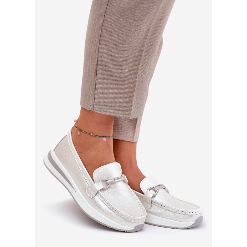 S.Barski Plăceri din piele pentru femei S. Barski GR51-598 Pearl argint 1