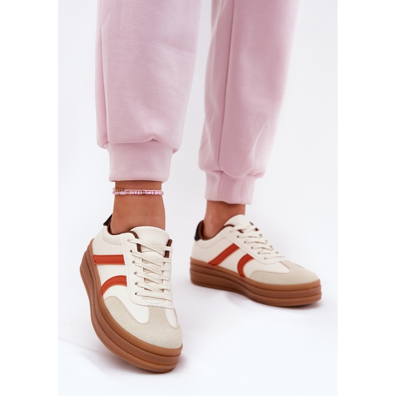 Evento Pantofi de damă cu platformă, bej 2