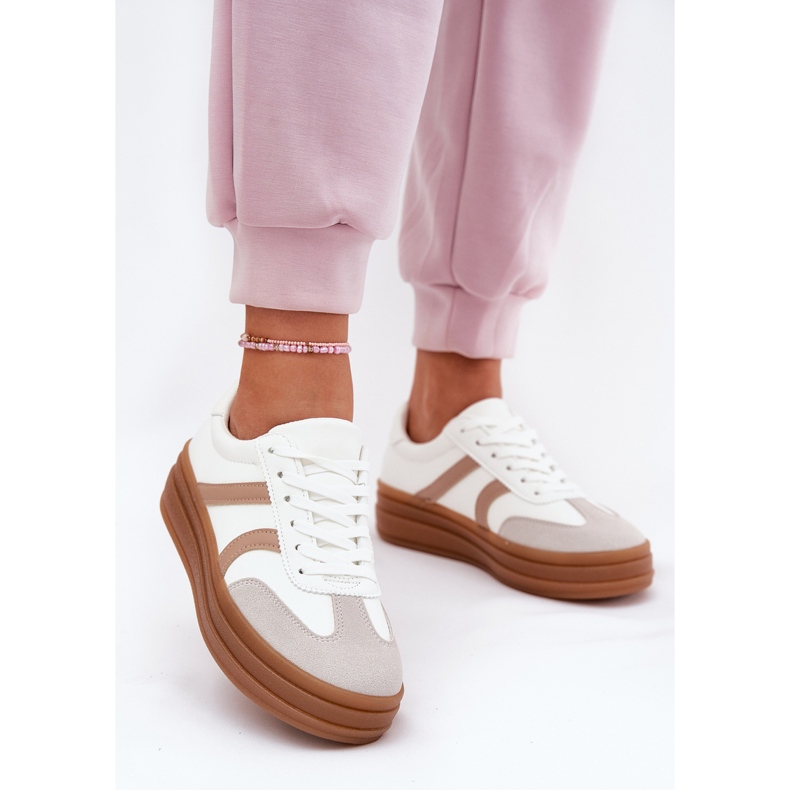 Evento Pantofi de damă cu platformă, alb 2