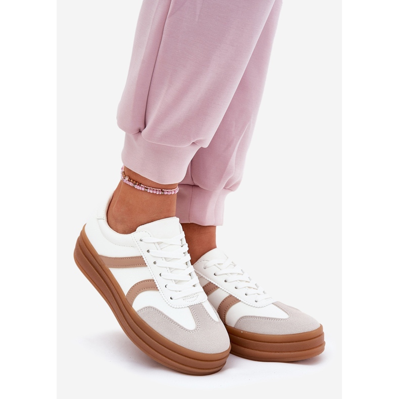 Evento Pantofi de damă cu platformă, alb 1