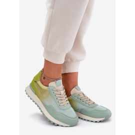 Pantofi sport din piele cu Vinceza 66775 Mesh pentru femei verde 1 Pantofi sport din piele cu Vinceza 66775 Mesh pentru femei verde 1