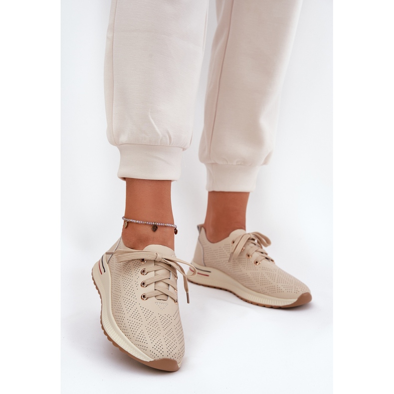 Artikerul feminin ușor din piele 54C1759 Beige bej 2