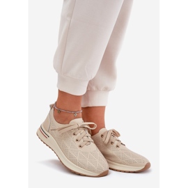 Artikerul feminin ușor din piele 54C1759 Beige bej 1
