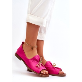 Balerini din piele Zazoo 2660 Fuchsia roz 1