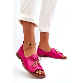 Balerini din piele Zazoo 2660 Fuchsia roz 2