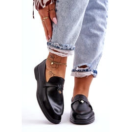 Plăcile negre pentru femei, cu un lacăt decorativ negru 4