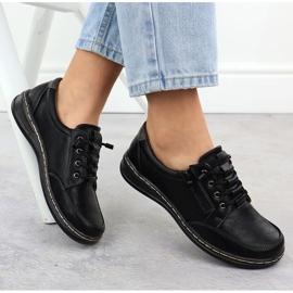 Pantofi pentru femei confortabil unisoft negru 9018 4