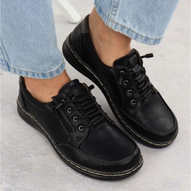 Pantofi pentru femei confortabil unisoft negru 9018 6